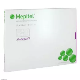 MEPITEL Opatrunek z siatki silikonowej 20x30 cm sterylny, 5 szt