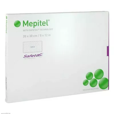 MEPITEL Opatrunek z siatki silikonowej 20x30 cm sterylny, 5 szt