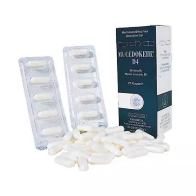 MUCEDOKEHL D 4 kapsułki, 20 kapsułek MUCEDOKEHL D 4 kapsułki, 20 kapsułek