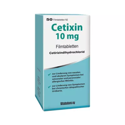 CETIXIN Tabletki powlekane 10 mg, 50 szt CETIXIN Tabletki powlekane 10 mg, 50 szt