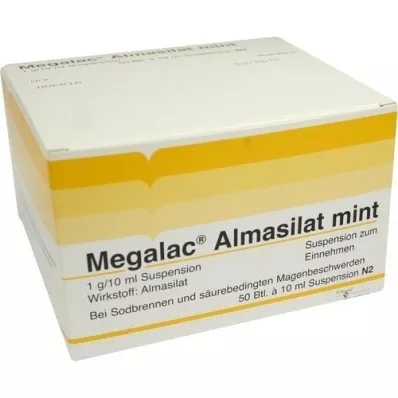 MEGALAC Almasilate zawiesina miętowa, 50X10 ml