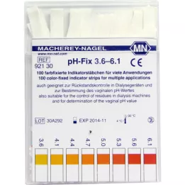 PH-FIX Paski wskaźnikowe pH 3,6-6,1, 100 szt