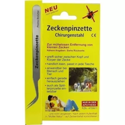 ZECKENPINZETTE Stal chirurgiczna, 1 szt