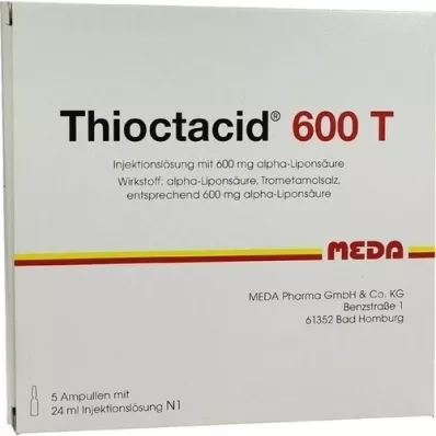 THIOCTACID 600 T roztwór do wstrzykiwań, 5 x 24 ml