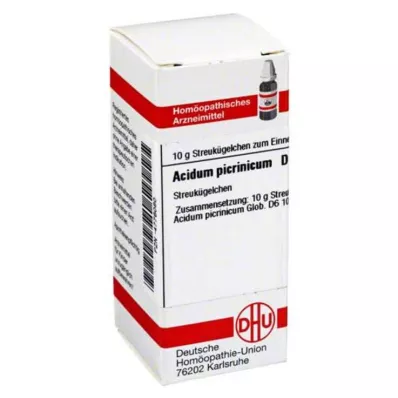 DHU Acidum picrinicum D 6 globulek, 10 g DHU Acidum picrinicum D 6 globulek, 10 g