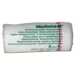 MOLLELAST Bandaże 8 cmx4 m białe, 1 szt