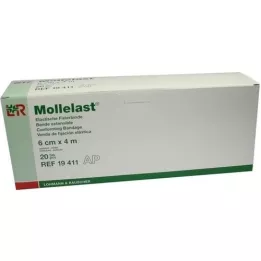 MOLLELAST Bandaże 6 cmx4 m białe, 20 szt