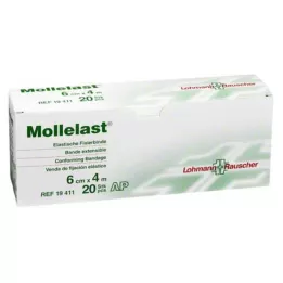 MOLLELAST Bandaże 6 cmx4 m białe, 20 szt