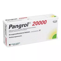 PANGROL 20 000 tabletek powlekanych dojelitowo, 50 szt