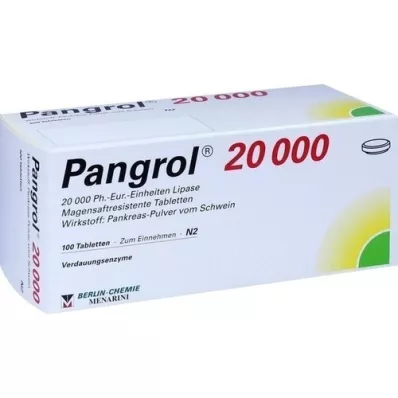 PANGROL 20 000 tabletek powlekanych dojelitowo, 100 szt