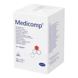 MEDICOMP Włóknina komp. niesterylna 7,5x7,5 cm 4-warstwowa, 100 szt