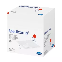 MEDICOMP Włóknina komp. niesterylna 10x10 cm 4-warstwowa, 100 szt