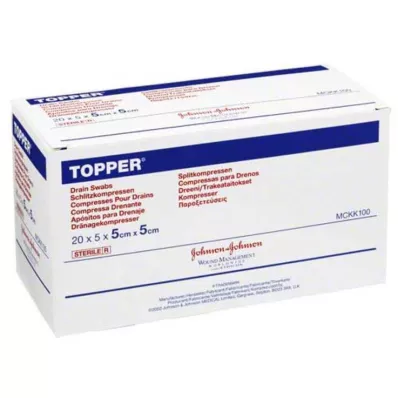 TOPPER Kompres szczelinowy 5x5 cm sterylny, 20X5 szt