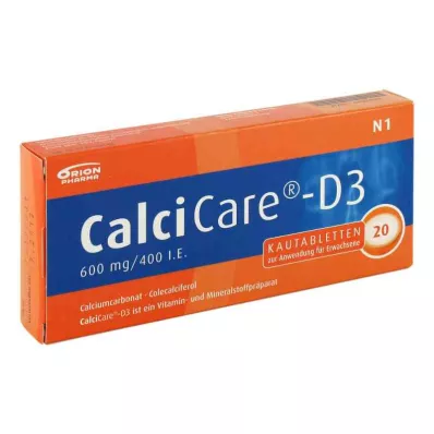 CALCICARE D3 tabletki do żucia, 20 szt CALCICARE D3 tabletki do żucia, 20 szt