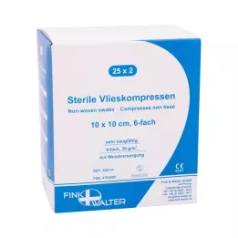 VLIESKOMPRESSEN 10x10 cm sterylne 6x, 25X2 szt