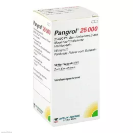 PANGROL 25.000 twardych kapsli z powłoką dojelitową, 50 szt
