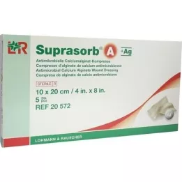 SUPRASORB A+Ag Antimik.Cal.Alginat Kompr.10x20 cm, 5 szt