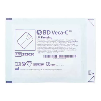 BD VECA-C Opatrunek mocujący do cewnika 6x7,5 cm z okienkiem, 1 szt