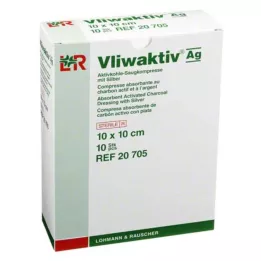 VLIWAKTIV AG Pochłaniacz z węglem aktywnym i srebrem 10x10 cm, 10 szt