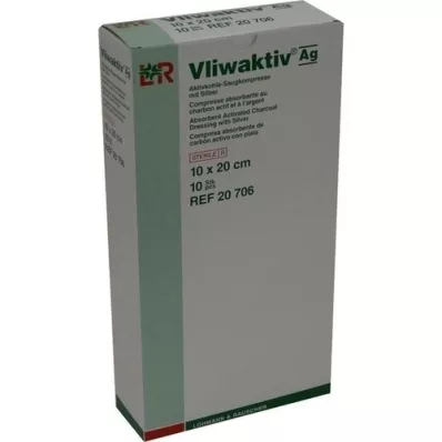 VLIWAKTIV AG Komp. chłonny z węglem aktywnym i srebrem 10x20 cm, 10 szt