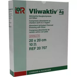 VLIWAKTIV AG Pochłaniacz z węglem aktywnym i srebrem 20x20 cm, 10 szt