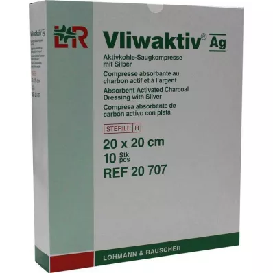 VLIWAKTIV AG Pochłaniacz z węglem aktywnym i srebrem 20x20 cm, 10 szt