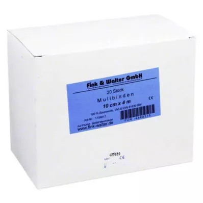 MULLBINDEN 10 cmx4 m 100% bawełna, 20 szt