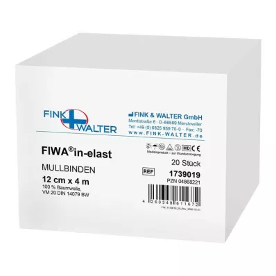 MULLBINDEN 12 cmx4 m 100% bawełna, 20 szt