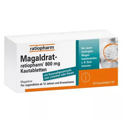 Magaldrat-ratiopharm® 800 mg tabletki do żucia, 50 szt Magaldrat-ratiopharm® 800 mg tabletki do żucia, 50 szt