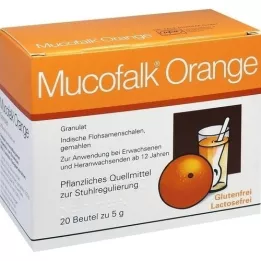 MUCOFALK Granulat pomarańczowy do sporządzania zawiesiny do stosowania doustnego, 20 szt