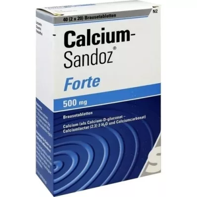 CALCIUM SANDOZ Tabletki musujące forte, 2X20 szt