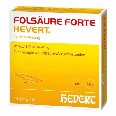 FOLSÄURE HEVERT Ampułki forte, 10 x 2 ml