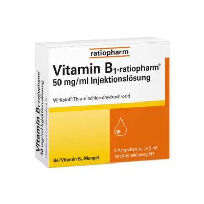 VITAMIN B1-RATIOPHARM 50 mg/ml Inj.Lsg.Ampoules, 5X2 ml