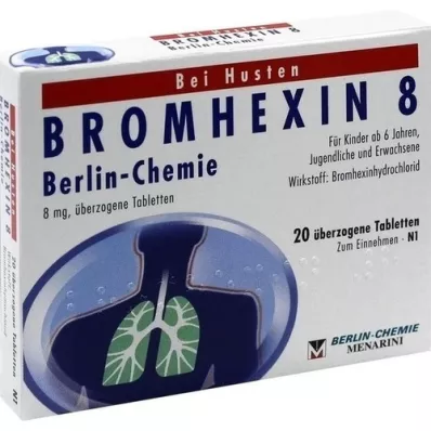BROMHEXIN 8 tabletek powlekanych Berlin Chemie, 20 szt