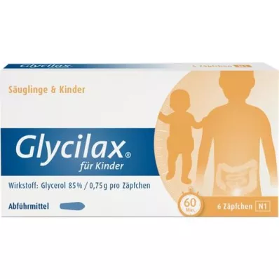 GLYCILAX Czopki dla dzieci, 6 szt