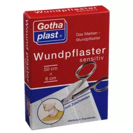 GOTHAPLAST Gips wrażliwy na rany 6 cm x 0,5 m cięty, 1 szt