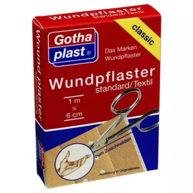 GOTHAPLAST Plaster na ranę stand.6 cmx1 m cięty, 1 szt GOTHAPLAST Plaster na ranę stand.6 cmx1 m cięty, 1 szt