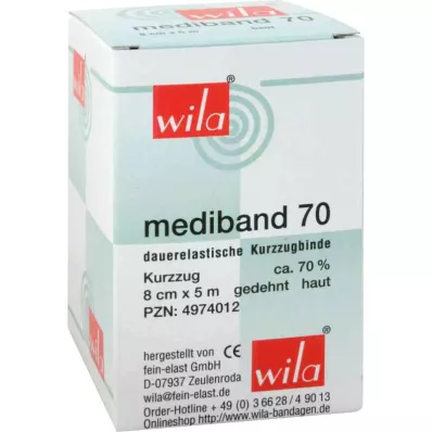 MEDIBAND 70 Bandaż krótko rozciągliwy 8 cm x 5 m, w kolorze skóry, 1 szt