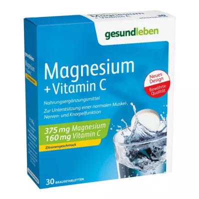 GESUND LEBEN Tabletki musujące magnez+witamina C, 3X10 szt