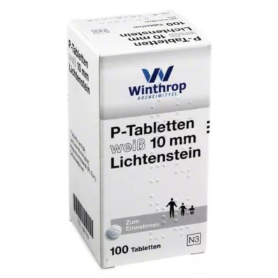 Tabletki P białe 10 mm, 100 szt