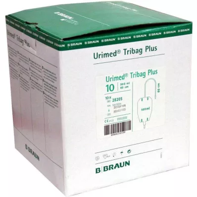 URIMED Tribag Plus Urine Leg Sleeve 500ml 50cm ster., 10 szt