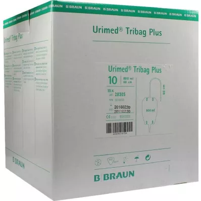 URIMED Tribag Plus Urine Leg Sleeve 800ml 60cm ster., 10 szt