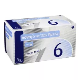 NOVOFINE Kaniule 6 mm z końcówką 32 G, 100 szt