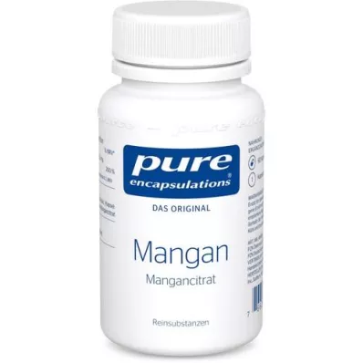 PURE ENCAPSULATIONS Mangan Kapsułki cytrynianu manganu, 60 kapsułek