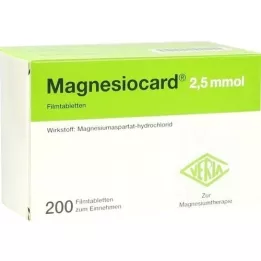 MAGNESIOCARD Tabletki powlekane 2,5 mmol, 200 szt
