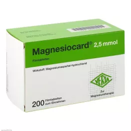 MAGNESIOCARD Tabletki powlekane 2,5 mmol, 200 szt