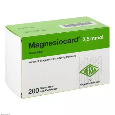 MAGNESIOCARD Tabletki powlekane 2,5 mmol, 200 szt