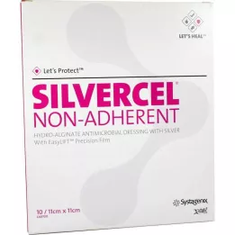 SILVERCEL nieprzylegające kompresy 11x11 cm, 10 szt