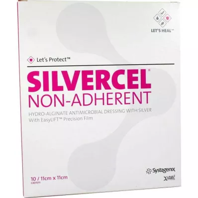 SILVERCEL nieprzylegające kompresy 11x11 cm, 10 szt