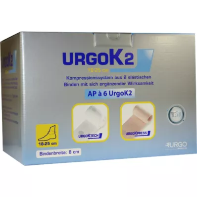 URGOK2 Compr.Syst.8cm Ankle circumf.18-25cm, 6 szt